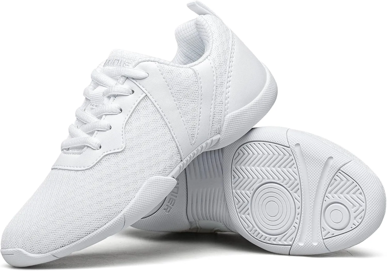 Girls Cheer Shoes White Cheerleading Breathable Sneakers Kids Cheerleader Athletic Training Tennis Walking Shoes