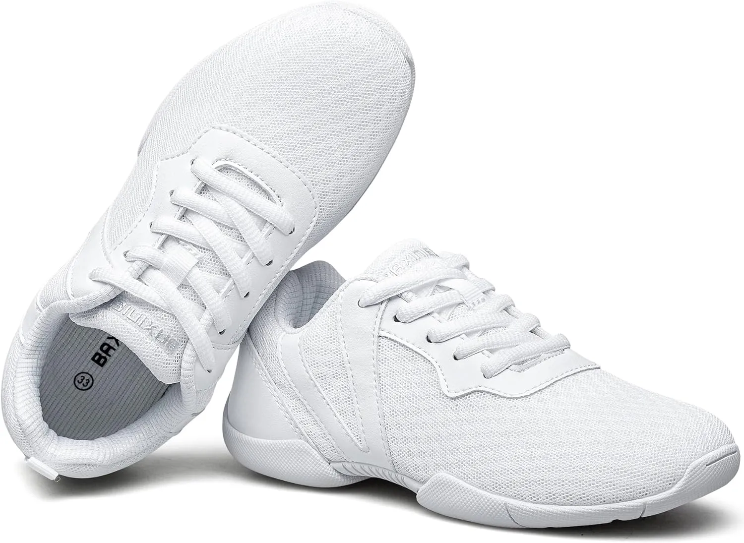 Girls Cheer Shoes White Cheerleading Breathable Sneakers Kids Cheerleader Athletic Training Tennis Walking Shoes