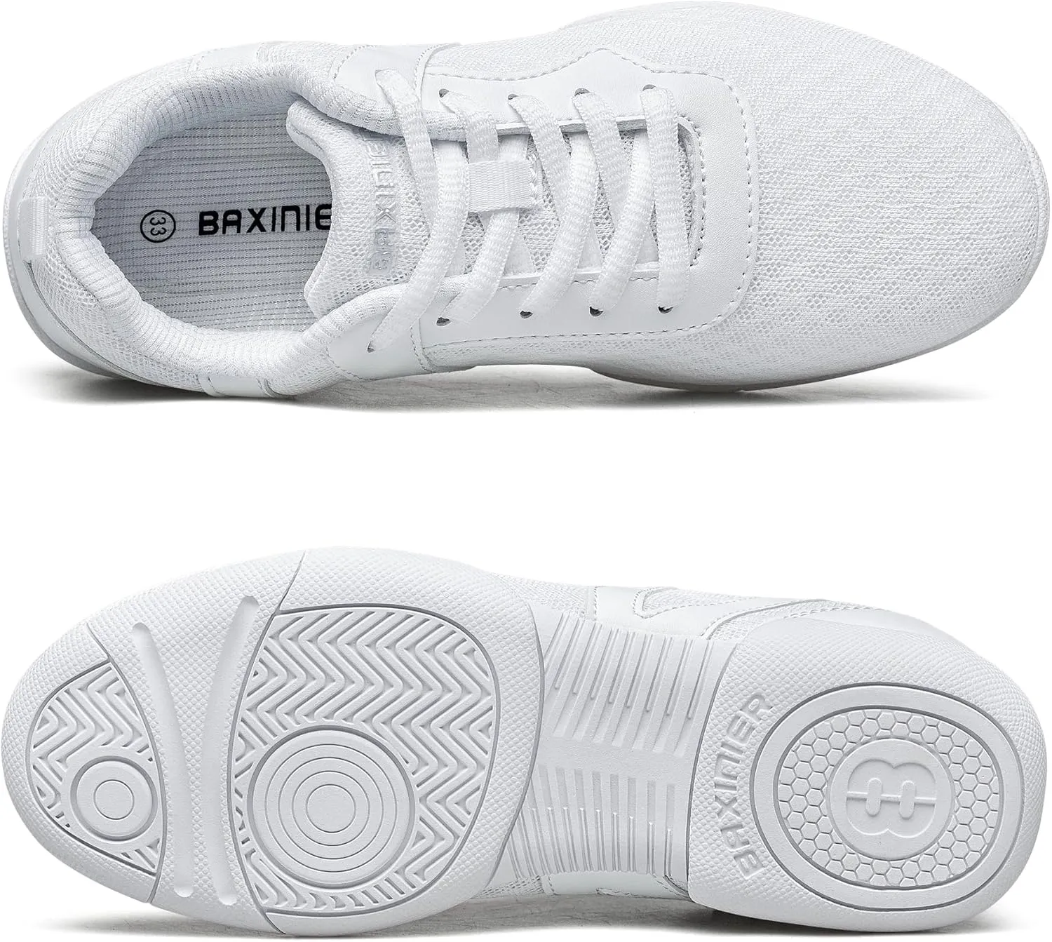 Girls Cheer Shoes White Cheerleading Breathable Sneakers Kids Cheerleader Athletic Training Tennis Walking Shoes