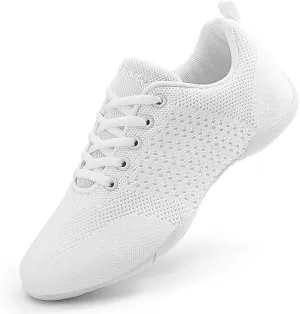 Girls Cheerleading Shoes Lightweight Breathable Youth Cheer Competition Sneakers for Practice, Dance and Gymnastics Size Little Kid 11.5 to Women 11 (Black/White)