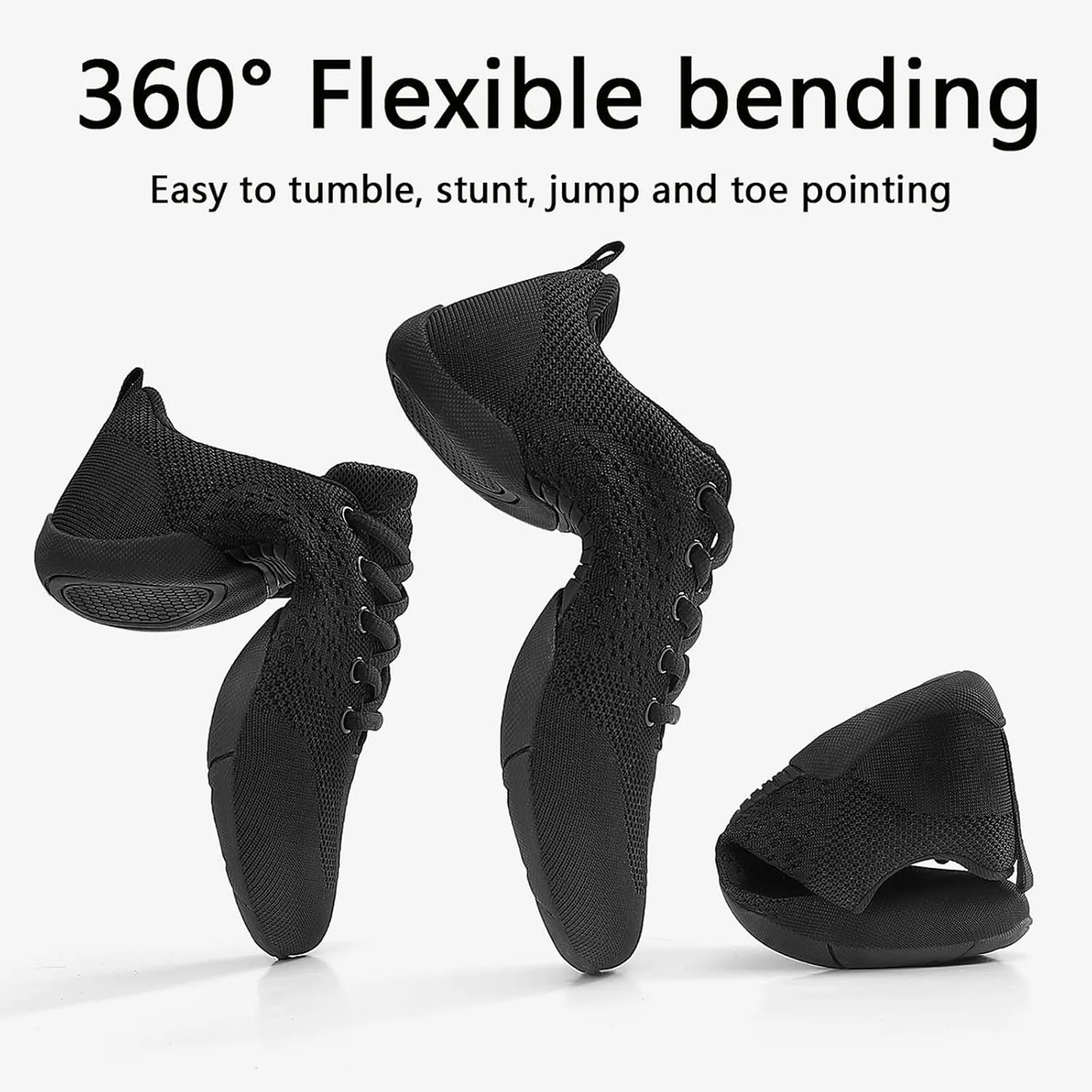 Girls Cheerleading Shoes Lightweight Breathable Youth Cheer Competition Sneakers for Practice, Dance and Gymnastics Size Little Kid 11.5 to Women 11 (Black/White)