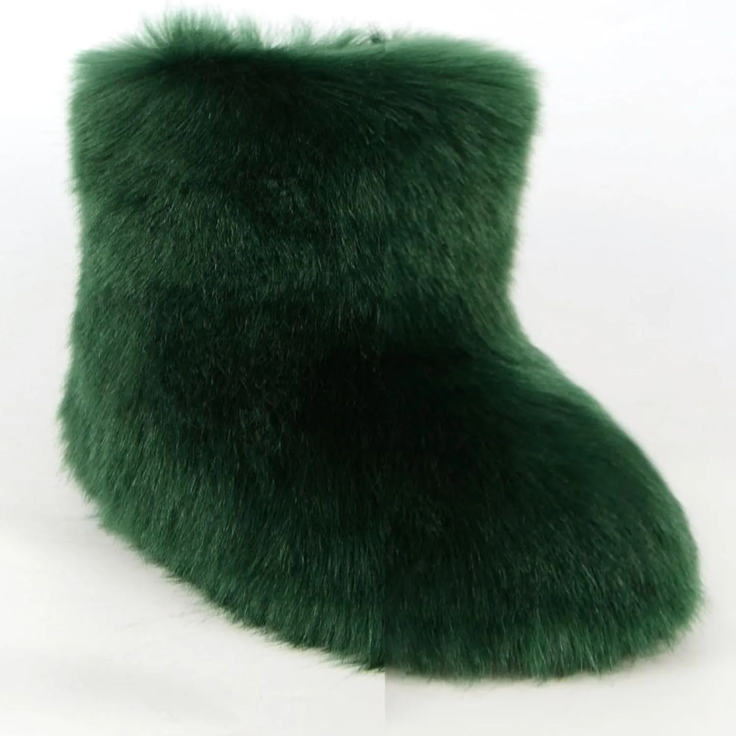 Girls Fluffy Furry Snow Boots Faux Fur Winter Warm Outdoor Boots