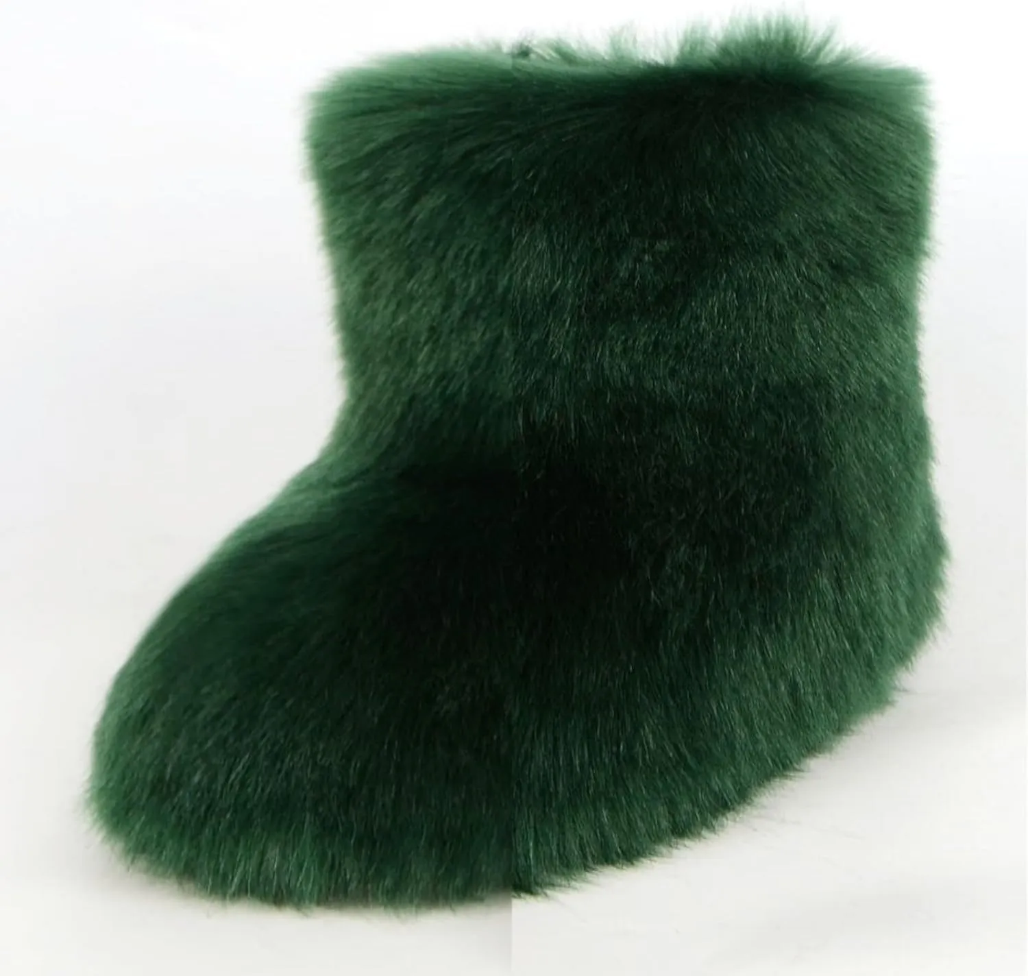 Girls Fluffy Furry Snow Boots Faux Fur Winter Warm Outdoor Boots