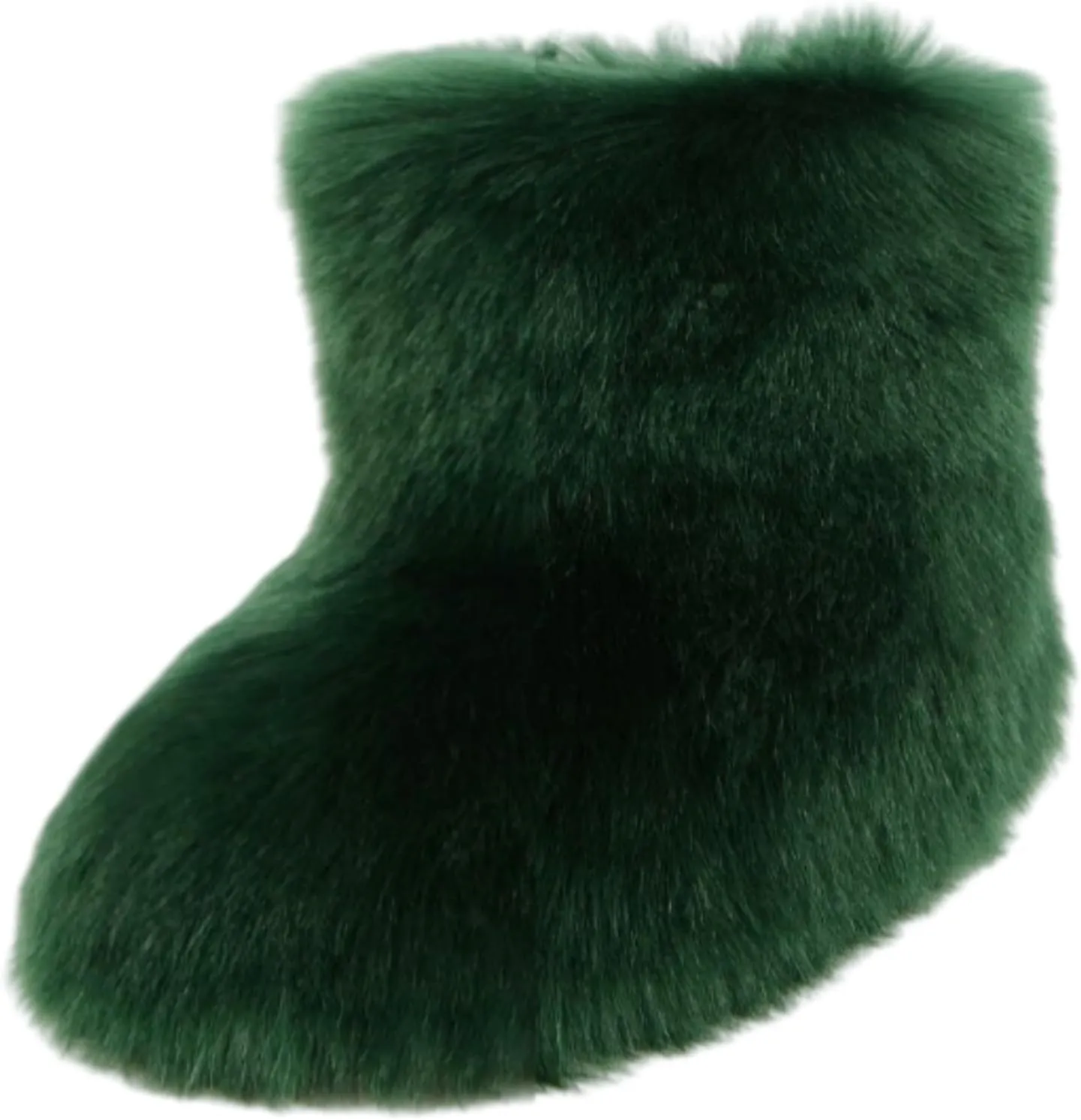 Girls Fluffy Furry Snow Boots Faux Fur Winter Warm Outdoor Boots