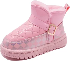 Girls Glitter Snow Boots Toddler/Little Girls Warm Winter Sequin Comfy Cute Durable Outdoor Sparkle Princess Ankle Boots