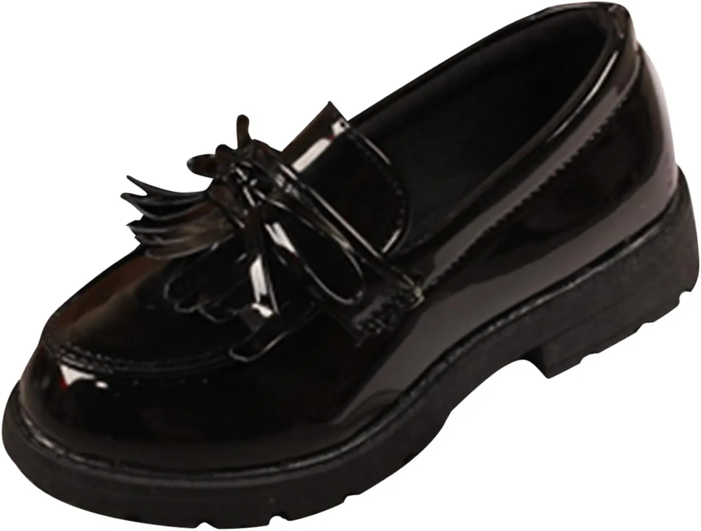 Girls Kids Mary Jane Shoes Rubber Sole Ankle Loafers Toddler Dress Dance Formal Sneakers Low Heel Lightweight Non Slip