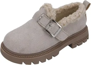 Girls Platform Slippers Boots Shoes Plush Thick Bottom Cuddle Slides Indoor Outdoor Soft Slip On Shoes for Kids