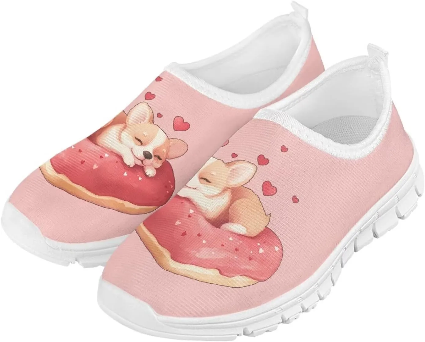 Girls Tennis Shoes Little Kids Slip On Sneakers School Running Shoes