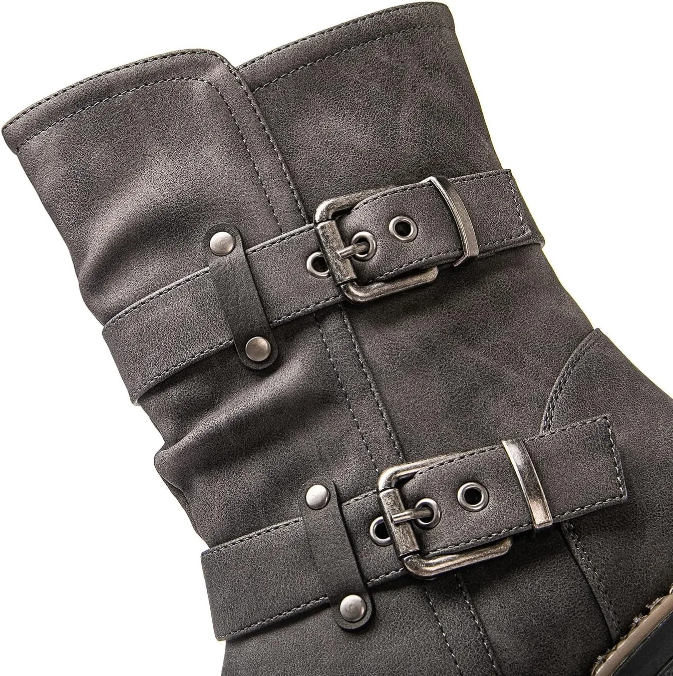GLOBALWIN Women's Biker Boots, Black, GW-W21YY13, Ankle Boots, Bootie, Zip Closure, Block Heel, All-Day Comfort, Versatile, Ethically Made