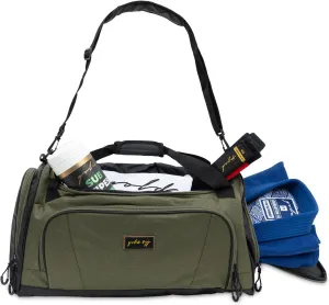 Gold BJJ Jiu Jitsu Duffle Bag - Waterproof Pocket for Sweaty Gi, Rashguard, or Shoes - The Perfect Duffel Bag for Martial Arts Gear, Boxing, MMA, and More