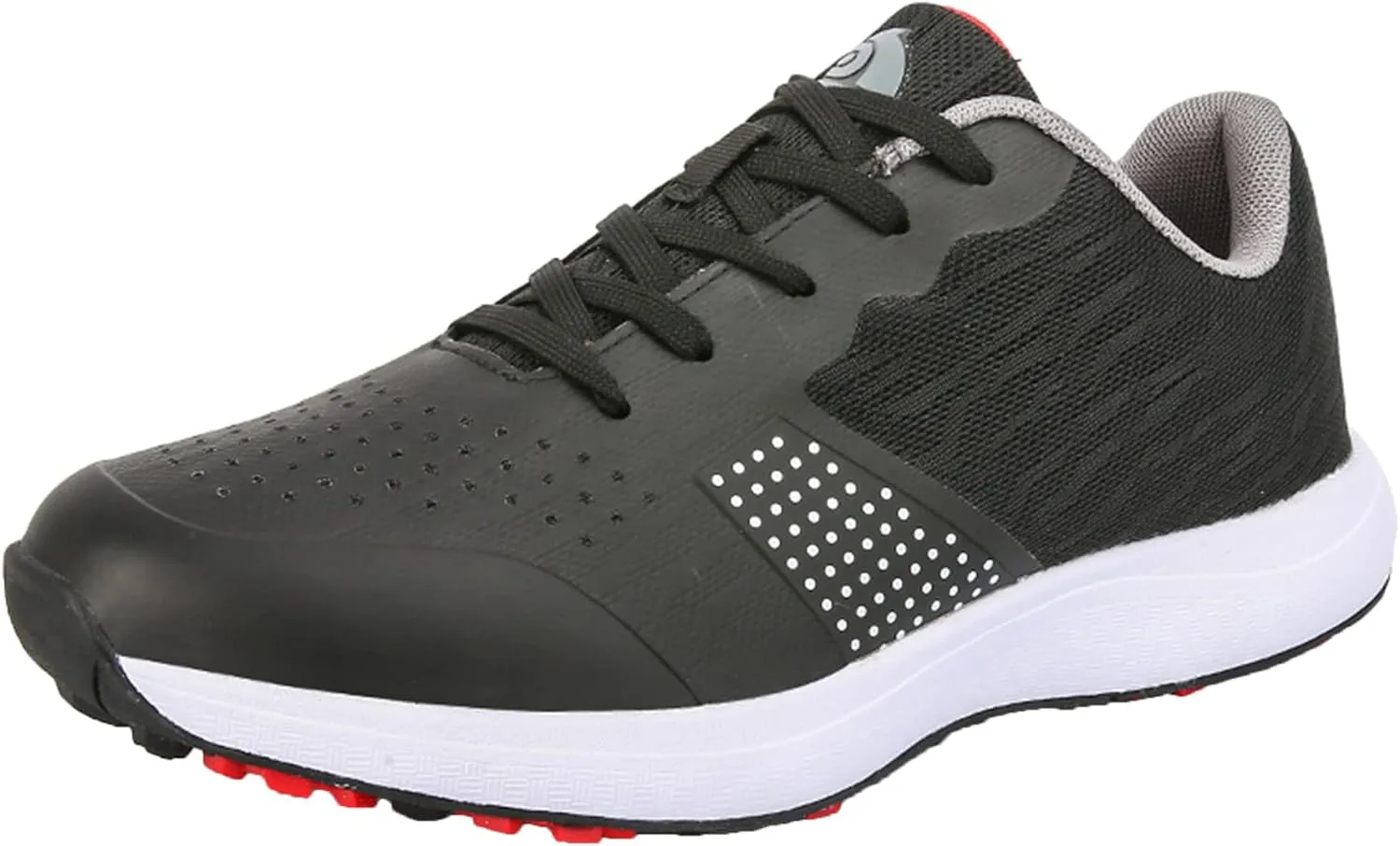 Golf Shoes for Mens Spikeless Wide Fitting Waterproof Golf Sneakers Non-Slip Four Seasons All Weather Plus Size,A,8.5