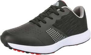Golf Shoes for Mens Spikeless Wide Fitting Waterproof Golf Sneakers Non-Slip Four Seasons All Weather Plus Size,A,8.5