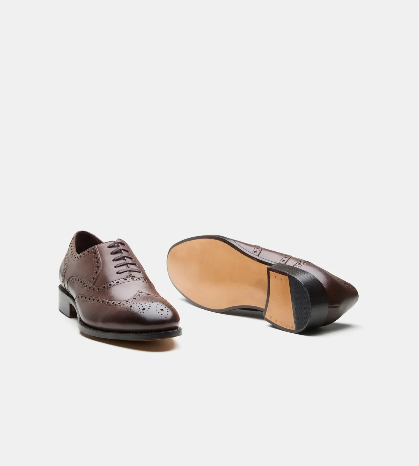 Goodyear Welted Brown Wingtip Oxfords