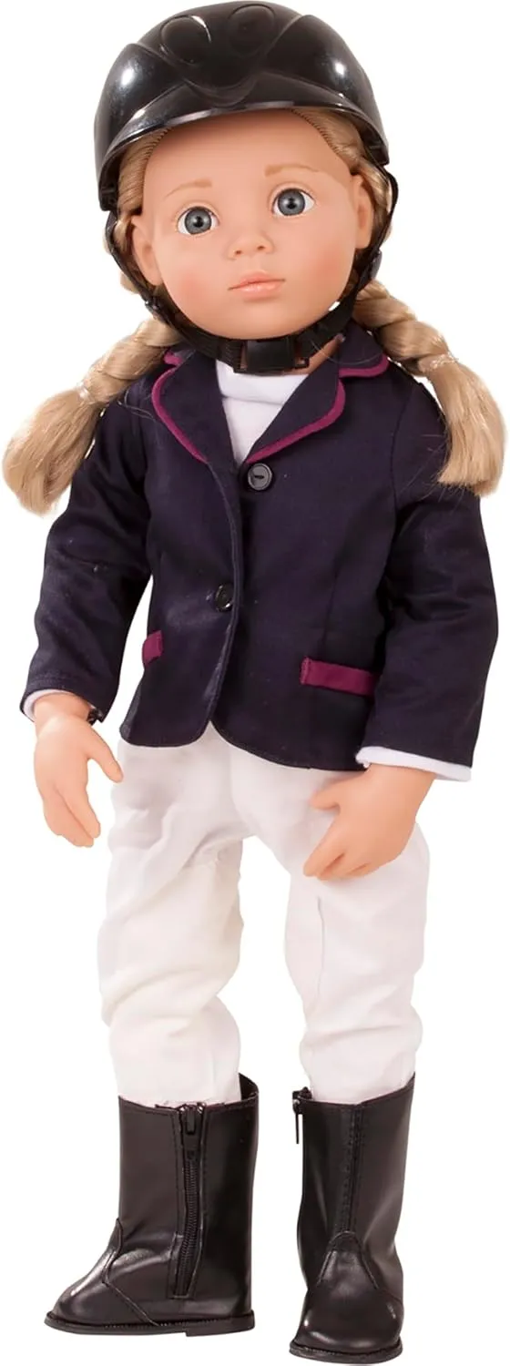 Gotz 1466022 Anna Horseback Riding 19.5" Happy Kidz Poseable Vinyl Multi-Jointed Doll with Long Blonde Hair to Wash & Style