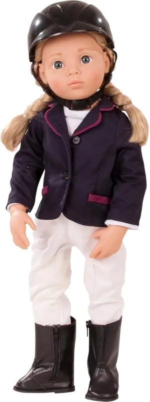 Gotz 1466022 Anna Horseback Riding 19.5" Happy Kidz Poseable Vinyl Multi-Jointed Doll with Long Blonde Hair to Wash & Style