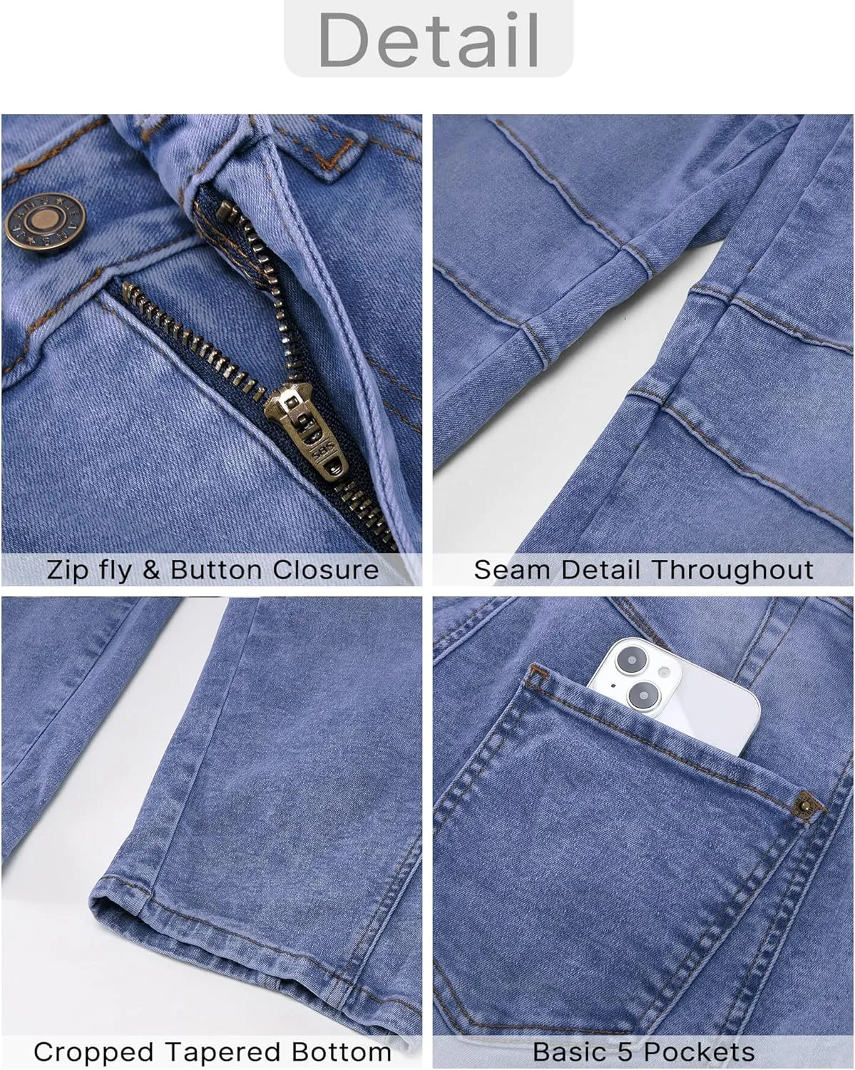 GRAPENT Barrel Jeans for Women Trendy High Waisted Wide Leg Baggy Cropped Relax Fit Stretch Denim Trouser Ankle Pants