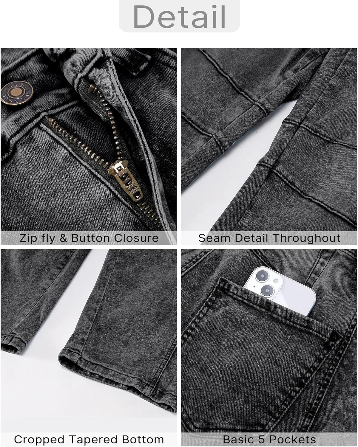 GRAPENT Barrel Jeans for Women Trendy High Waisted Wide Leg Baggy Cropped Relax Fit Stretch Denim Trouser Ankle Pants
