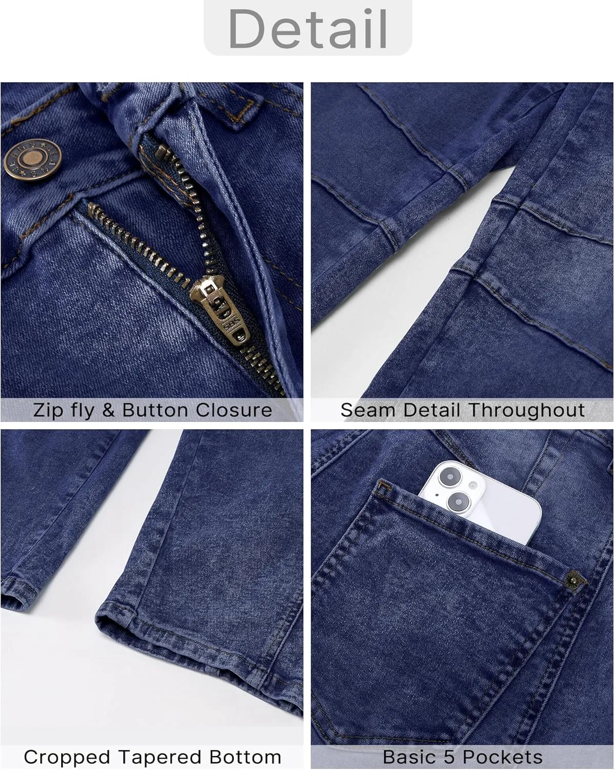 GRAPENT Barrel Jeans for Women Trendy High Waisted Wide Leg Baggy Cropped Relax Fit Stretch Denim Trouser Ankle Pants