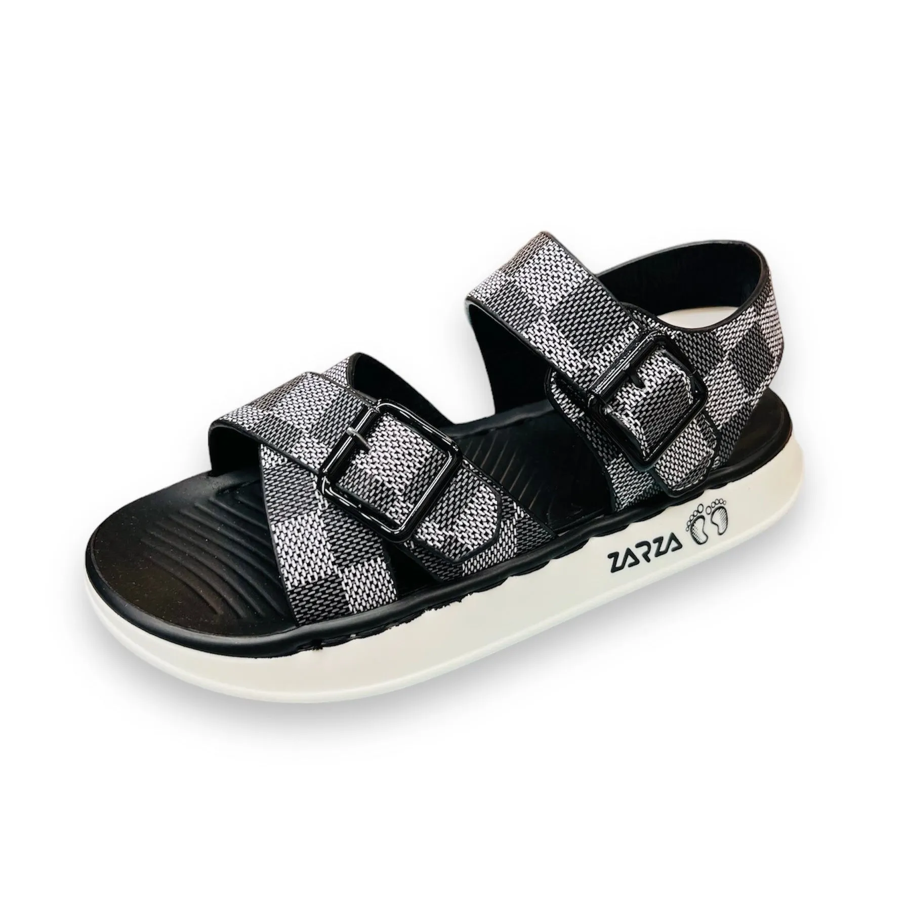 Grey Strap Sandals