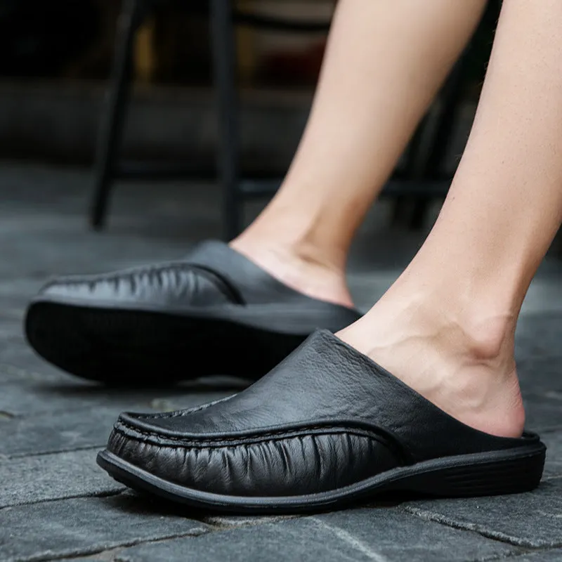 Half Slippers Baotou Men's Shoes Sandals Can Wash Feet Slippers Sandals And Slippers