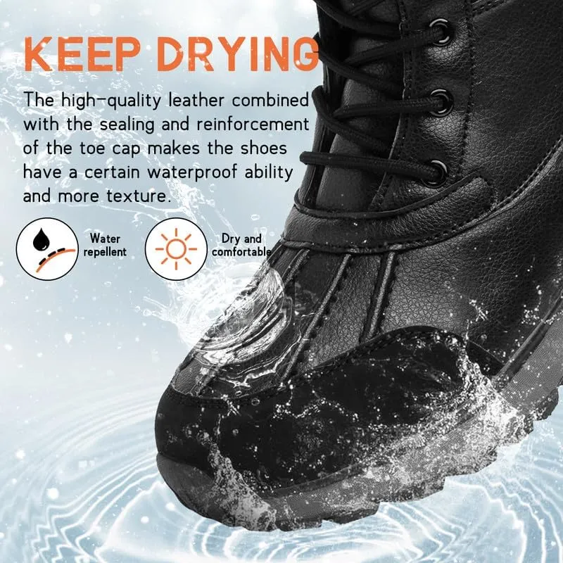 Hanani Womens Snow Boots Warm Fur Lined Winter Boots Anti Slip Ankle Boots Mid Calf Snowboots Waterproof and Cold-Resistant Outdoor Walking Shoes for Women