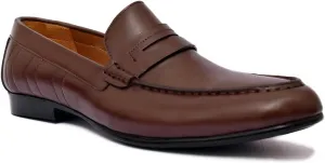 Handcrafted Brown Leather Loafers Shoes