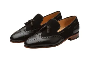 Handmade Black Dress Tassel Shoes for Men