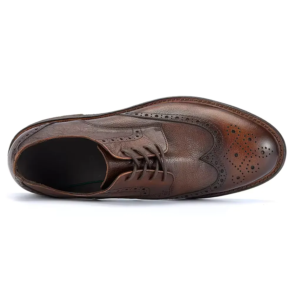Handmade Full Grain Leather Brogue Dress Shoes