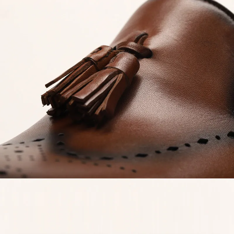 Handmade Genuine Leather Casual Loafers for Men