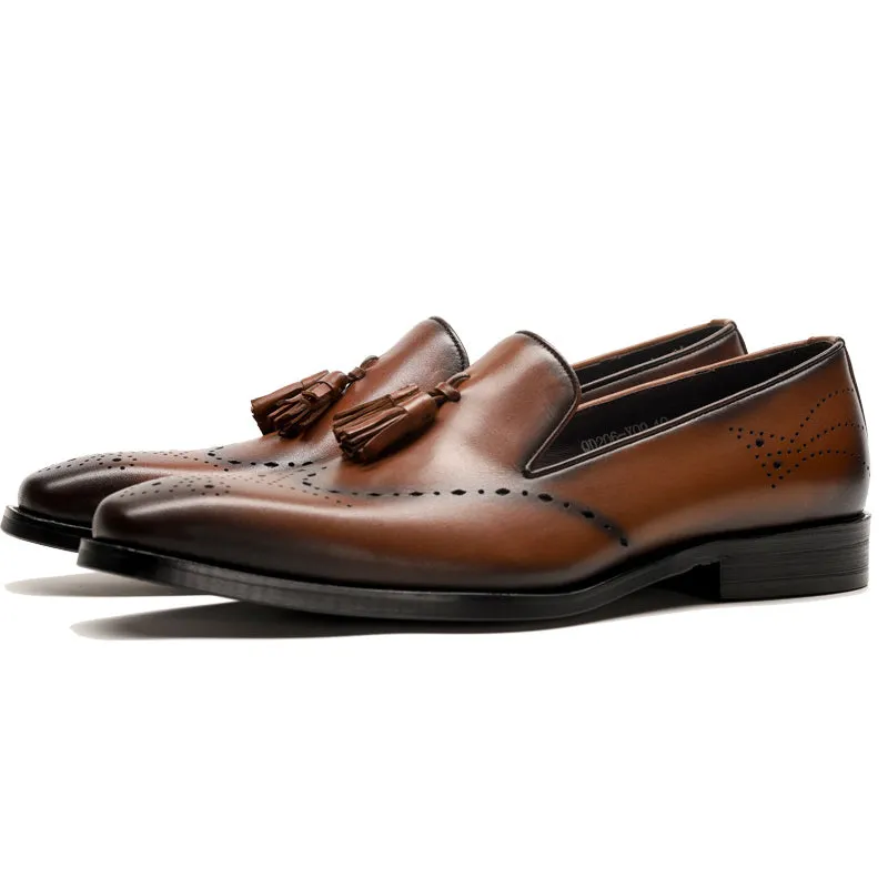 Handmade Genuine Leather Casual Loafers for Men