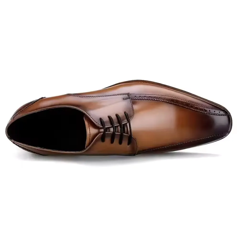 Handmade Leather Cap-Toe Oxfords for Men