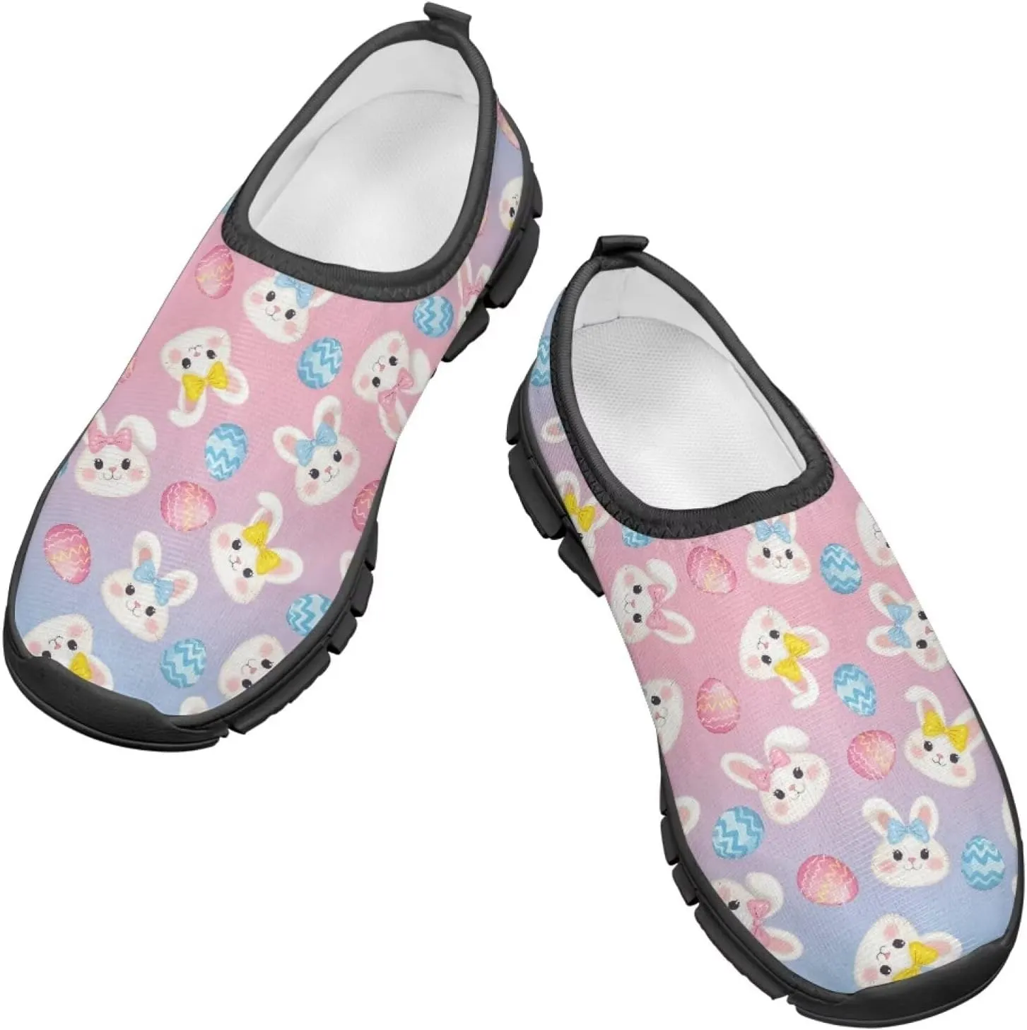Happy Easter Pattern Running Shoes Low-Cut Sneakers for Boys Girls Big Kids Little Kids Casual Tennis Shoes