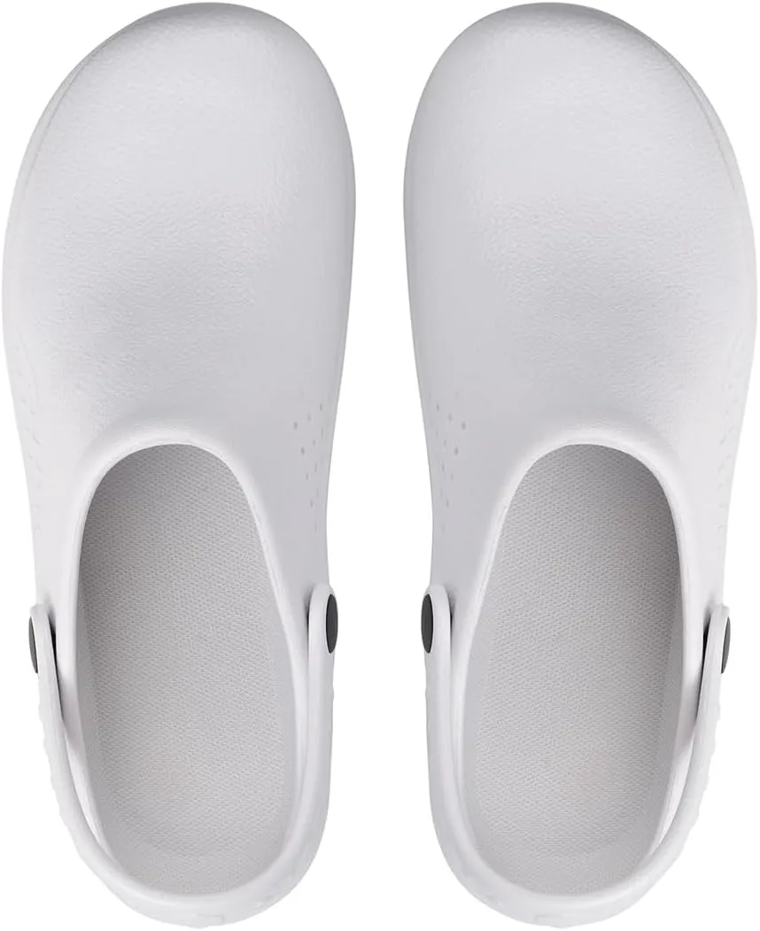 Harssidanzar Mens and Womens Clogs Chef Shoes,Nurse Shoes,Unisex Slip On Garden Shoes HU204US