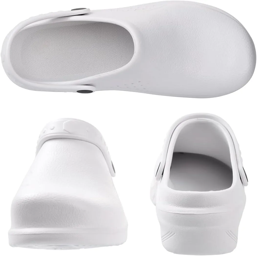 Harssidanzar Mens and Womens Clogs Chef Shoes,Nurse Shoes,Unisex Slip On Garden Shoes HU204US