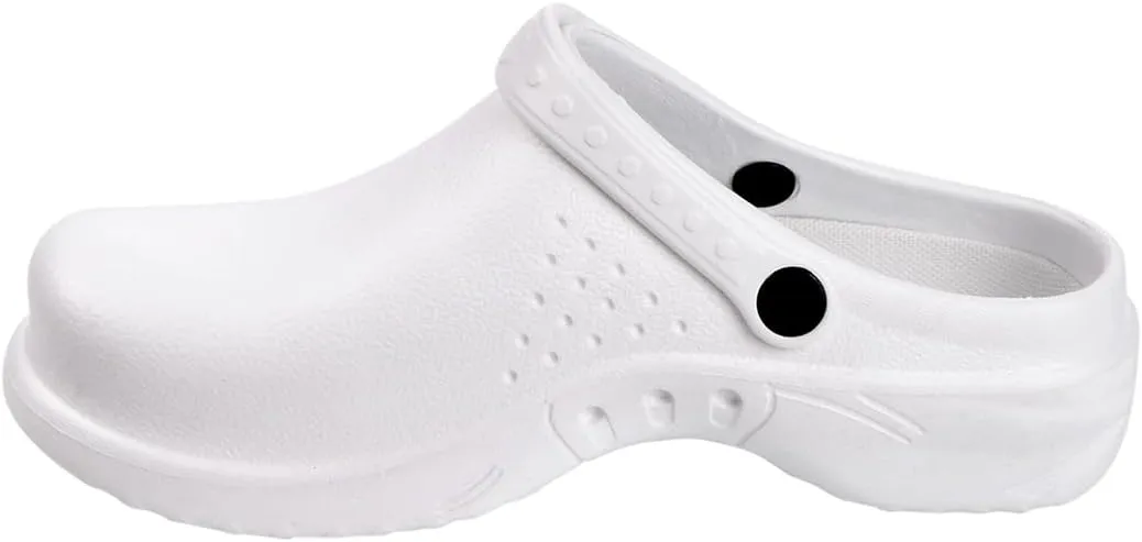 Harssidanzar Mens and Womens Clogs Chef Shoes,Nurse Shoes,Unisex Slip On Garden Shoes HU204US