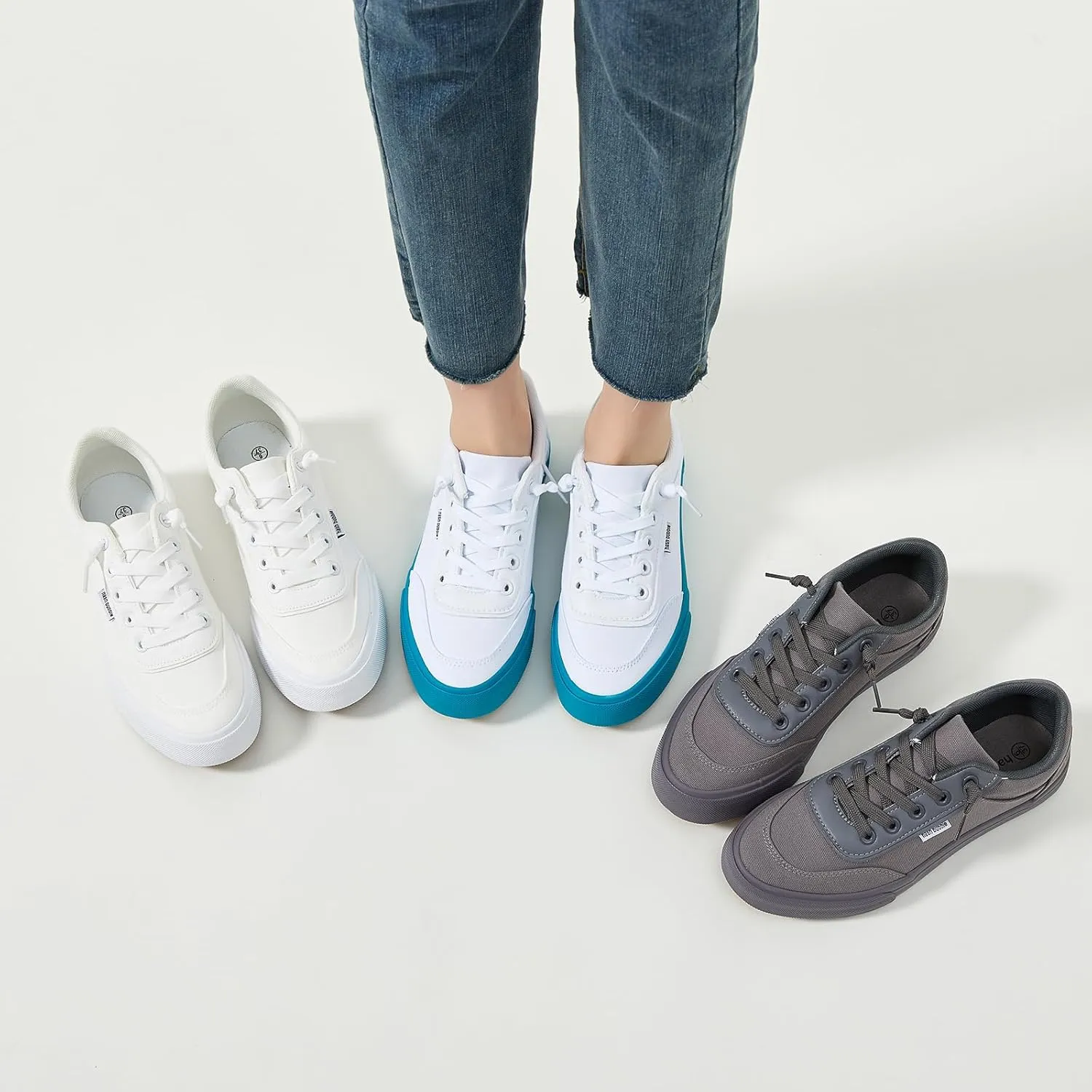 hash bubbie Unisex Slip on Sneakers Women's Canvas Sneakers Classic Non Slip Canvas Shoes Casual Tennis Shoes for Men