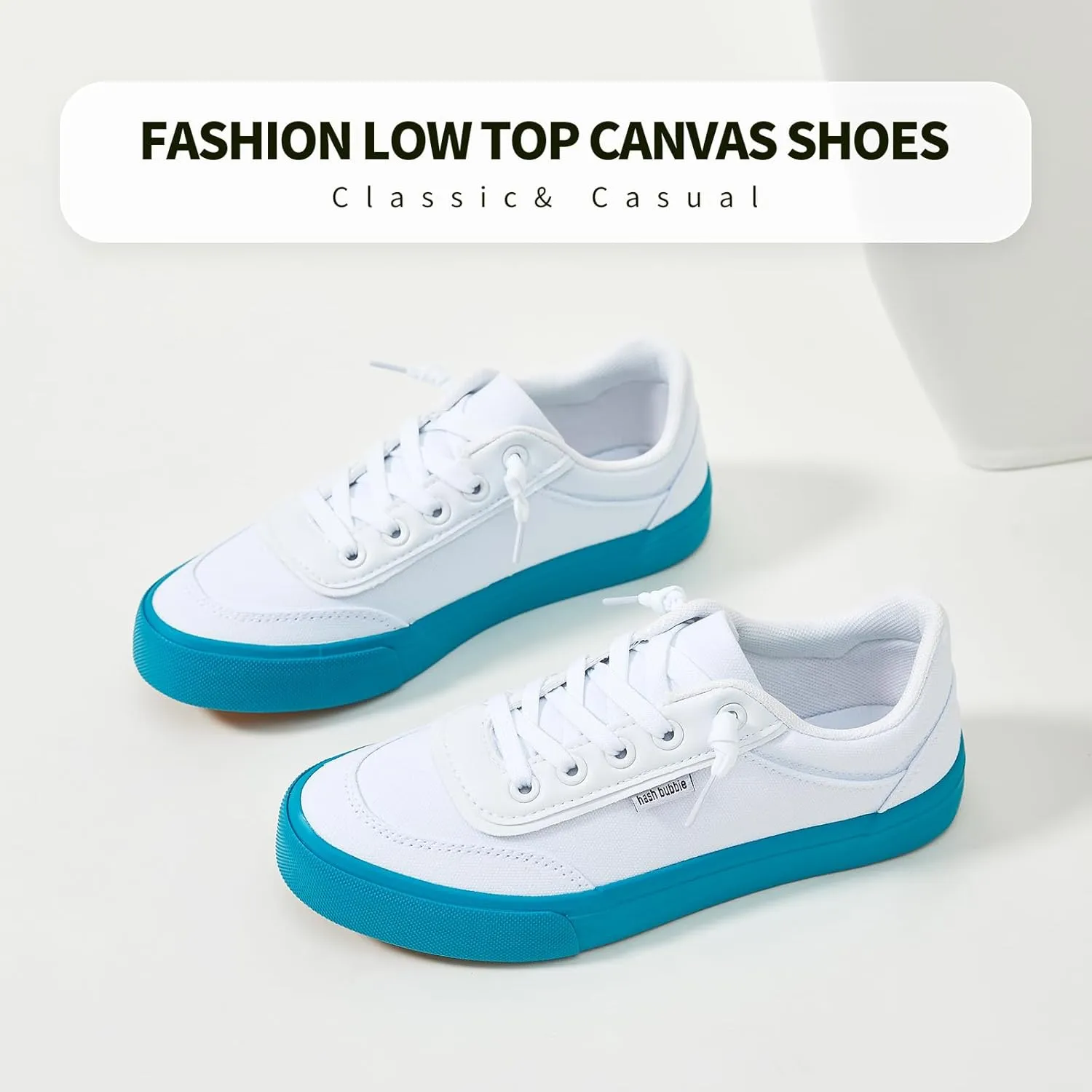 hash bubbie Unisex Slip on Sneakers Women's Canvas Sneakers Classic Non Slip Canvas Shoes Casual Tennis Shoes for Men