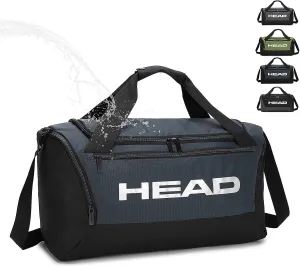 HEAD 45L Waterproof Tennis Duffel Bag for Men, Large Capacity Sports Gym Bags with Shoes Compartment, Lightweight Crossbody Duffle Bag for Business/Workout/Fitness/Weekender/Overnight