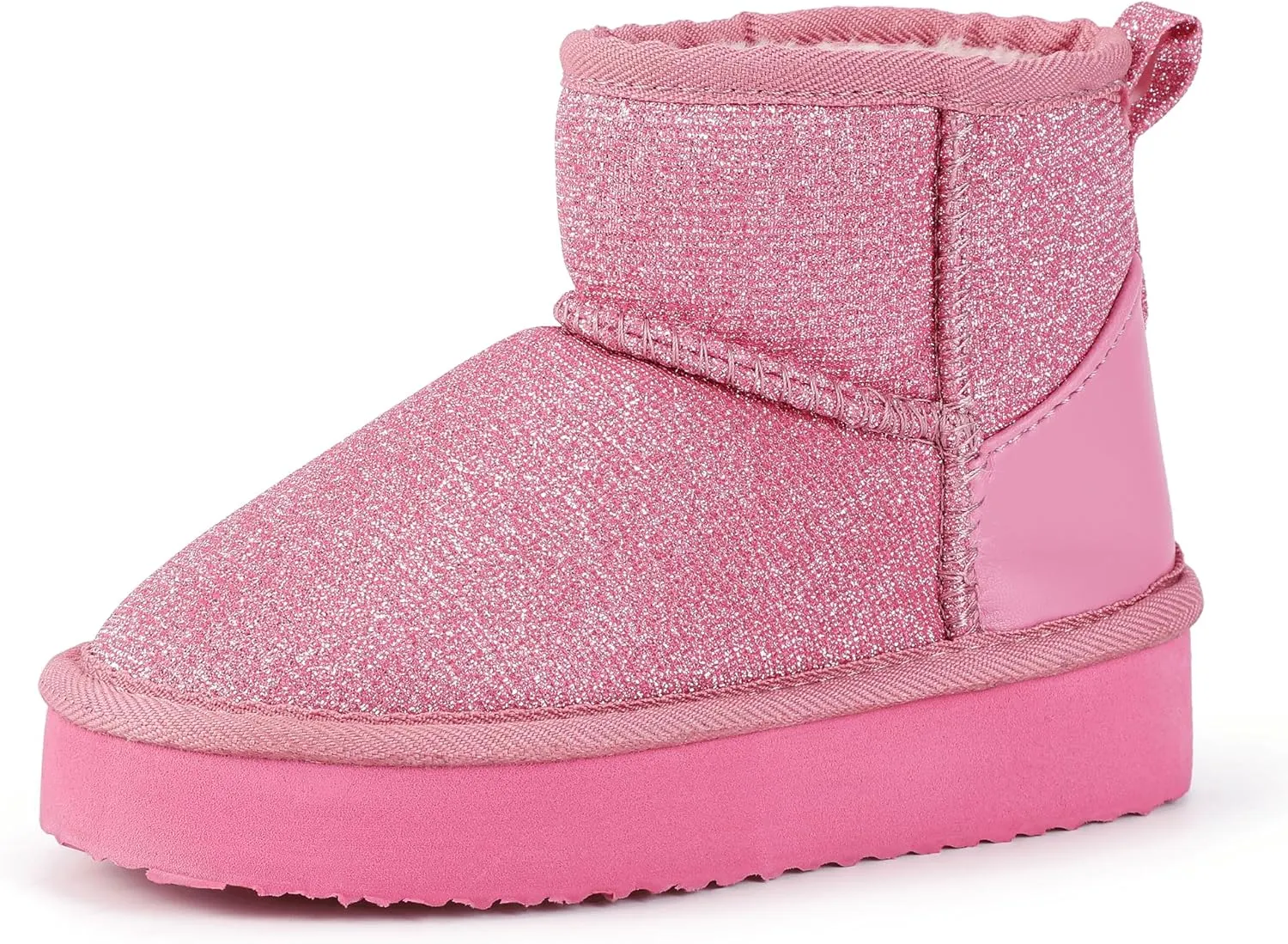 Hehainom Girls Boys Snow Boots Faux Fur Lined Warm Shoes for Toddler Little Big Kid Winter Ankle Boots