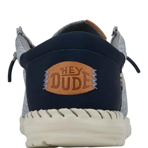 Hey Dude Men's Wally Funk Nylon Craft Navy Size 15 | Men's Shoes | Men Slip-on Loafers | Comfortable & Light-Weight