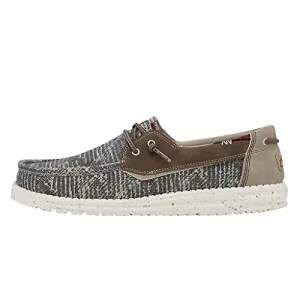 Hey Dude Men's Welsh Natural Sage Palm, Size 10 | Men’s Loafers | Men’s Slip On Shoes | Comfortable & Light-Weight