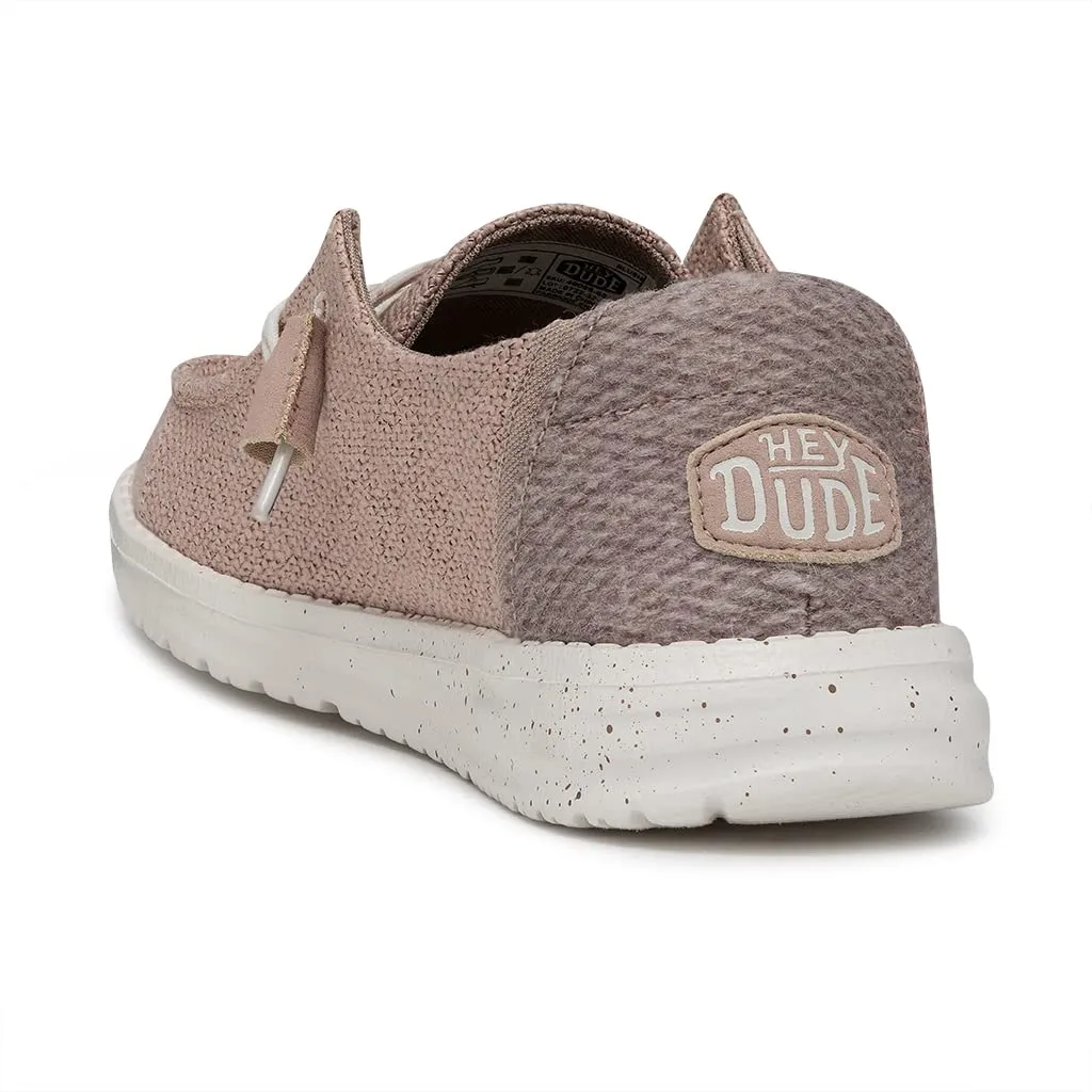 Hey Dude Women's Wendy Woven Blush Size 8 | Women's Shoes | Women's Slip On Shoes | Comfortable & Light-Weight