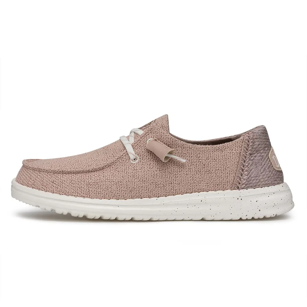 Hey Dude Women's Wendy Woven Blush Size 8 | Women's Shoes | Women's Slip On Shoes | Comfortable & Light-Weight