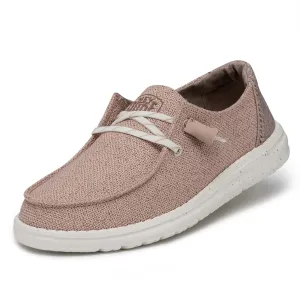Hey Dude Women's Wendy Woven Blush Size 8 | Women's Shoes | Women's Slip On Shoes | Comfortable & Light-Weight