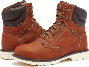 HI-TEC Axel Steel Toe Waterproof Work Boots for Men, Slip Resistant Industrial & Construction Boots with Safety Toe, 7 Inch Mens Work Boots (Botas de Trabajo Para Hombre Waterproof)