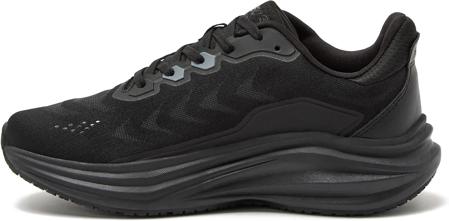 HI-TEC Resist SR Runner Mesh Black Non Slip Work Shoes for Women, Comfortable Water Resistant Womens Food Service Sneakers, Medium and Wide Width, Women's Size 6-12