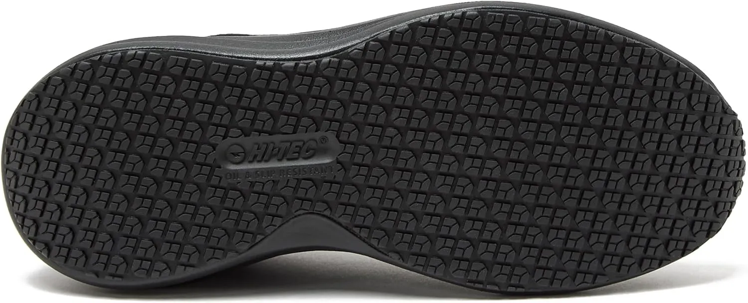 HI-TEC Resist SR Runner Mesh Black Non Slip Work Shoes for Women, Comfortable Water Resistant Womens Food Service Sneakers, Medium and Wide Width, Women's Size 6-12
