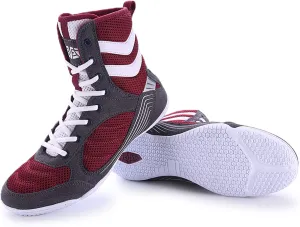 High Traction Men's Youth Women Sports Shoes Boxing Wrestling Shoes High Combat Speed Squat Shoes Mens Weightlifting Fighting Boxing Shoes Non-Slip Training Competition Shoes Gym Boots