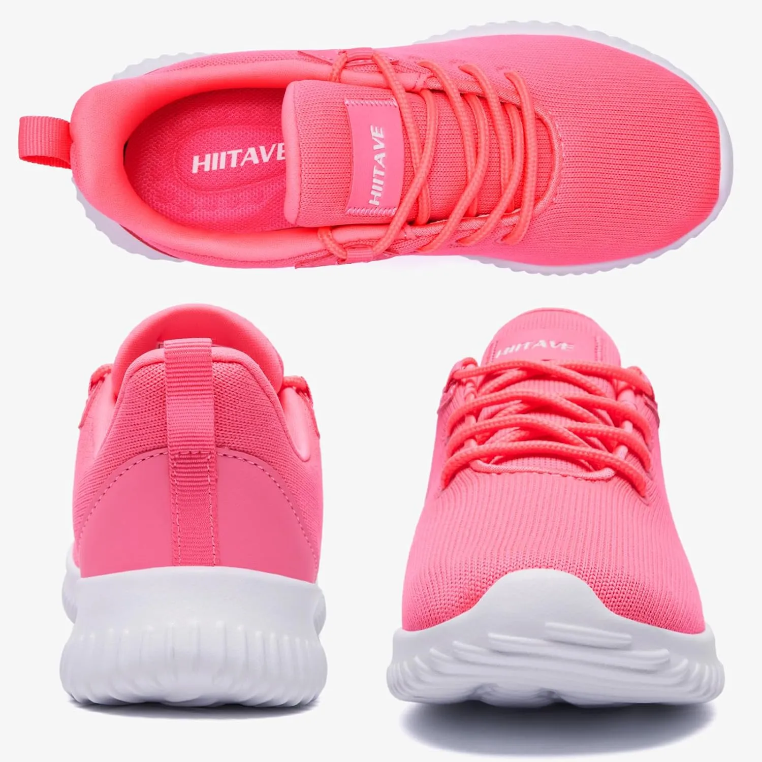 HIITAVE Little Big Kids Sneakers Children Sport Athletic Running Shoes for Boys Girls Youth