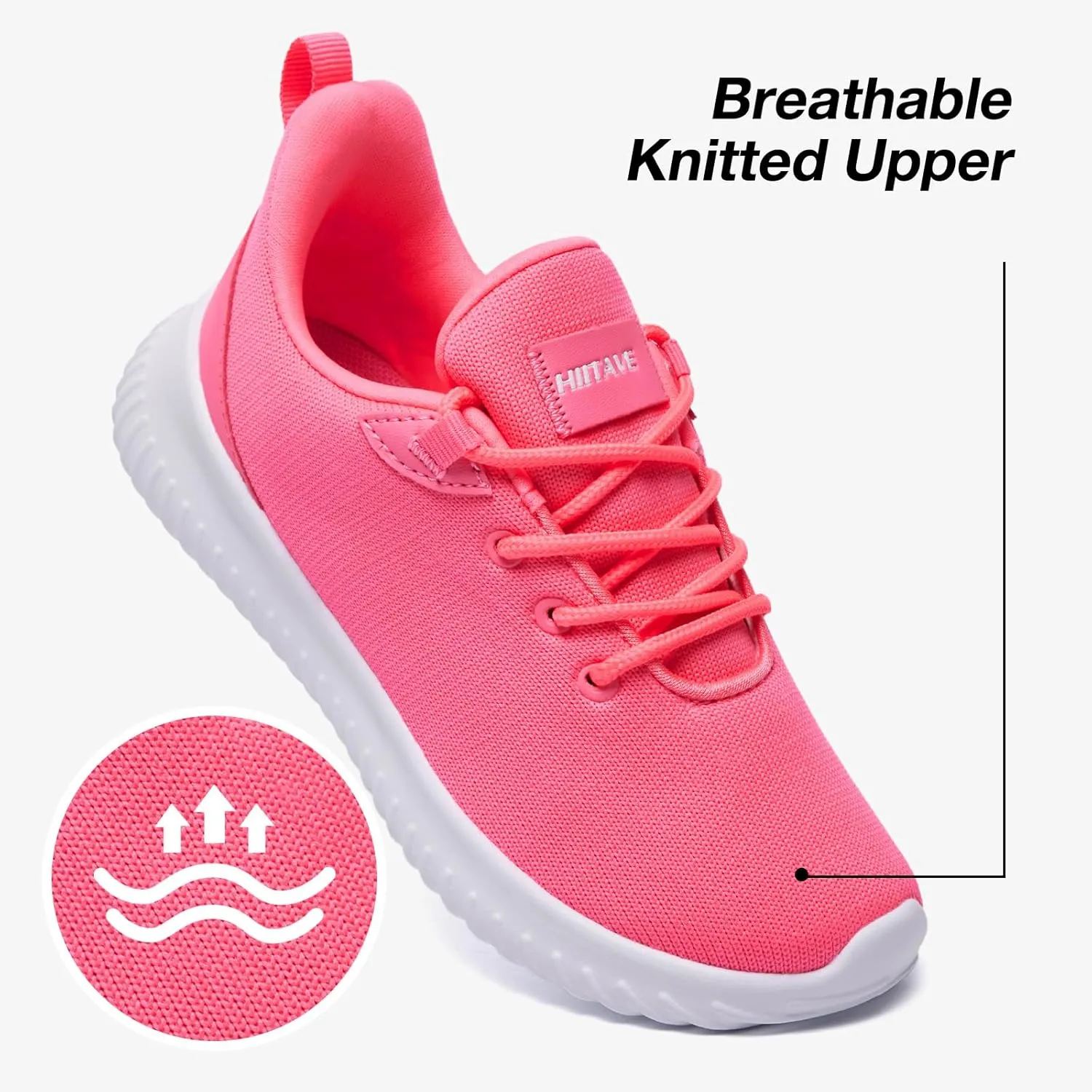 HIITAVE Little Big Kids Sneakers Children Sport Athletic Running Shoes for Boys Girls Youth